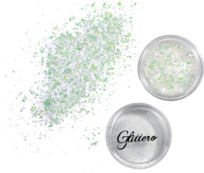 Rainbow flakes Soft green