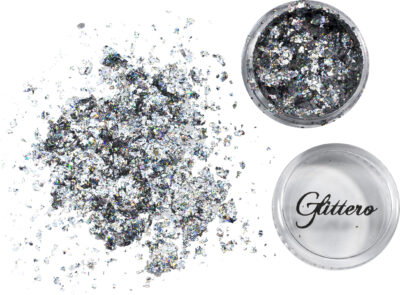 Rainbow flakes Argintiu multireflex