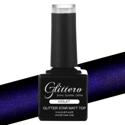 Glitter Star Matt Top Violet