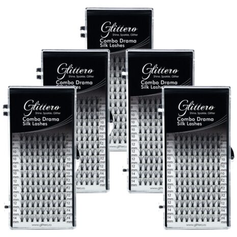 combo drama silk lashes set 5 niko