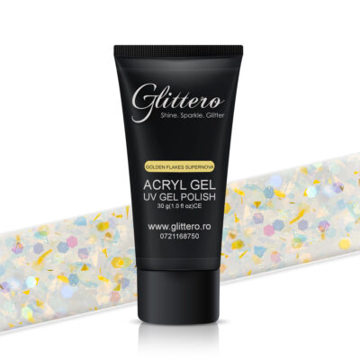 Polygel / Acryl Gel Golden Flakes Supernova 30 ml