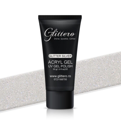 Polygel / Acryl Gel Glitter Silver 30 ml